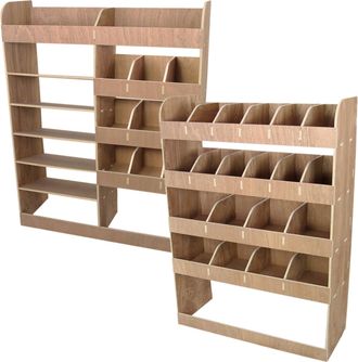 MonsterShop 2 Scaffali Per Furgone Opel Vivaro Swb L1 In Compensato Con 12 Staffe Per Muratori, Elettricisti, Falegnami E Idraulici - Monster Racking