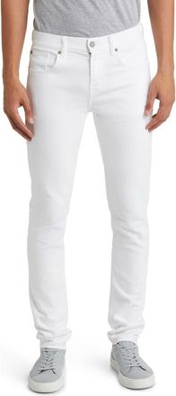7 For All Mankind Slimmy Tapered Slim Fit Jeans in Em White at Nordstrom, Size 30