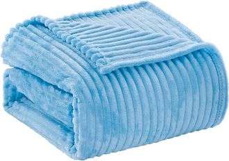 Luxury Home Reversible Striata Ribbed Corduroy Oversized Plush Blanket