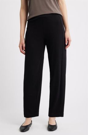 Eileen Fisher Organic Cotton Ankle Lantern Pants in Black at Nordstrom, Size Xx-Small