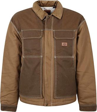 Dickies Lucas Gewaxte Zak Voorkant Jas - Heren - Zomerjassen - Beige - L - Jassen