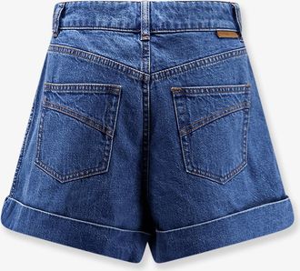 Zimmermann Womens Tailored Denim Shorts Blue Cotton
