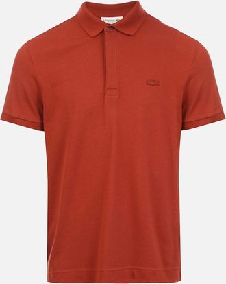 Lacoste Mens Regular Fit Paris Stretch Piqu&eacute; Polo Shirt - Red - Size: 36