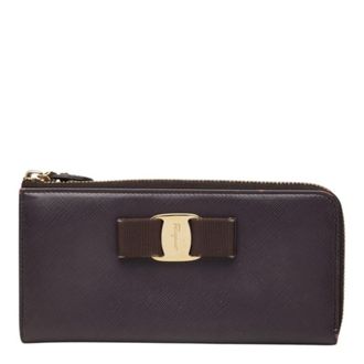 Ferragamo Leather Long Wallet (Bi-Fold) (Pre-Owned)