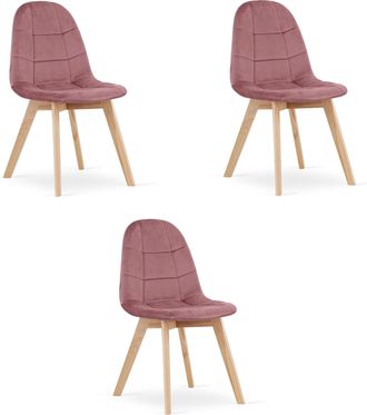 OEM Silla Bora - Terciopelo Rosa Oscuro X 3