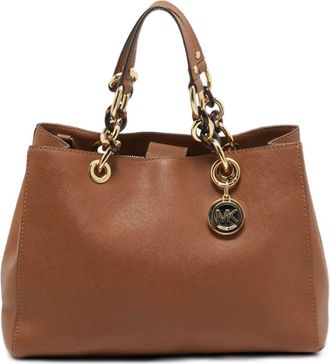 Michael Kors Cynthia medium shopper met kettingdetail - Bruin