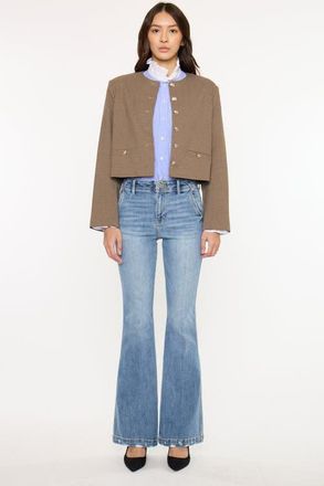 Kancan Bailey High Rise Flare Jeans in Medium Dark at Nordstrom, Size 29