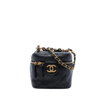 Chanel Pre-owned Vanity Bag - Dames - Pre-owned - Zwart - Maat: ONE Size Leer