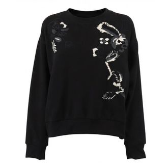 Ermanno Scervino Hoodies & sweatvesten, Dames, Zwart, M, Trui met ronde hals
