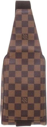 Louis Vuitton Pre-owned Damier Ebene Sling Bag - Heren - Vintage Schoudertas - Bruin - ONE Size - Vintage