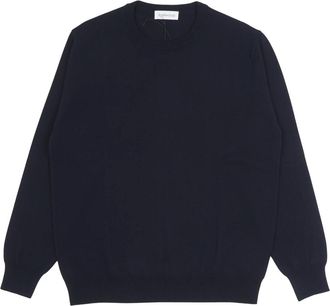 Bellwood Round-neck Knitwear, male, Blue, Size: 4XL Round-neck Knitwear