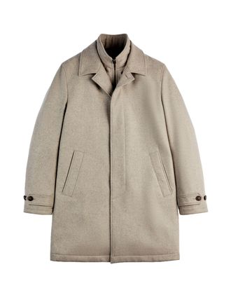 Fay Double-Breasted Virgin Wool Coat With Tailored Silhouette