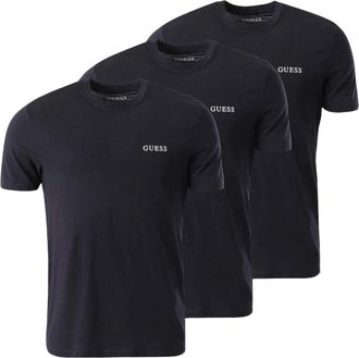 Guess Logo T-Shirt - Heren - T-shirts - Blauw - 2XL - Katoen - Tops