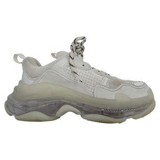 Balenciaga Balenciaga Triple S sneakers met transparante zool in wit polyester