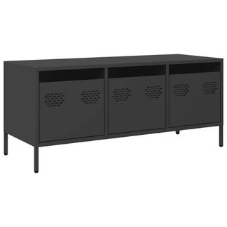 Berkfield Home TV Cabinet Black 101.5x39x43.5 cm Cold-rolled Steel