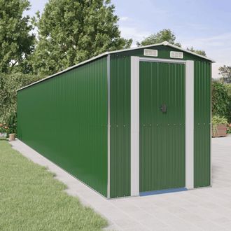 vidaXL Cobertizo De Jard&iacute;n Acero Galvanizado Verde 192x1021x223 Cm Vidaxl