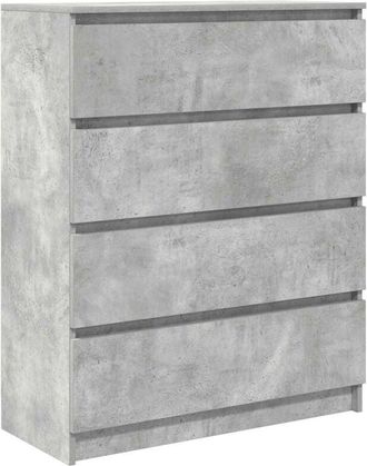 vidaXL Sideboard Concrete Grey 80x35x99 cm Engineered Wood Vidaxl