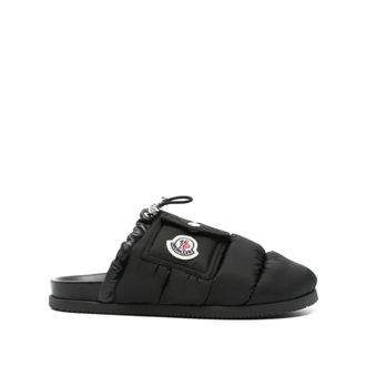 Moncler Schoenen, Dames, Zwart, 36 EU, Nylon, Mon Pocket Slippers