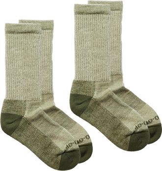 Rei Co-Op Merino Wool Lightweight Hiking Crew Socks - 2 Pairs Green M
