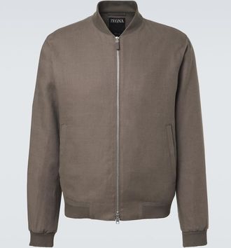 Ermenegildo Zegna Linen bomber jacket