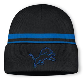 Nike Detroit Lions Primetime Utility Nike Mens NFL Cuffed Beanie in Black | NF400B9B9J-10L