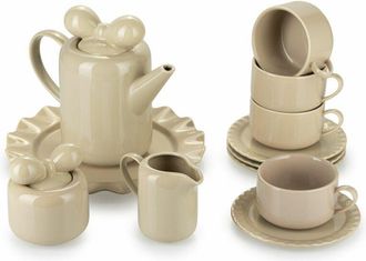 OEM Juego De Caf&eacute; Sofia Beige 7 Piezas