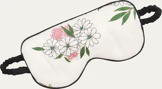 Olivia Von Halle Audrey Floral-Print Silk Satin Sleep Mask