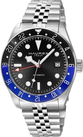 Haurex Abisso Automatic Gmt Black Dial Mens Watch 4A521ubb