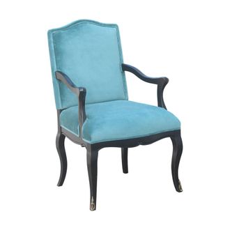 Robin des Bois Sill&oacute;n de estilo cl&aacute;sico en hevea y terciopelo de algod&oacute;n