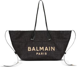 Balmain Track Tote Bag - Dames - Shoppers - Zwart - ONE Size - Leer - Tassen