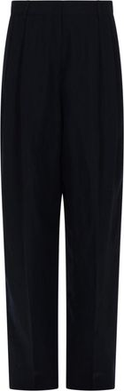 Fabiana Filippi Wide-Leg Viscose Linen Pleated Trousers
