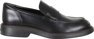Hogan Black H704 Memory Foam Insole Leather Loafers