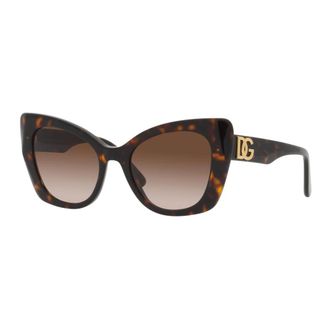 Dolce & Gabbana Sunglasses, female, Brown, Size: 53 MM Havana/Brown Shaded Sunglasses