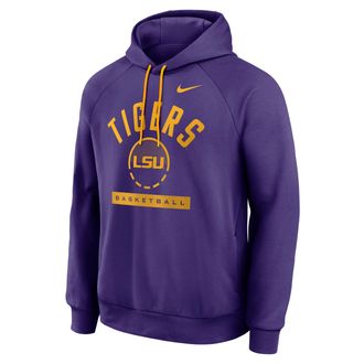 Nike LSU Courtside Nike Mens Dri-FIT College Pullover Hoodie in Purple | 04EJ08DCLSN-USU