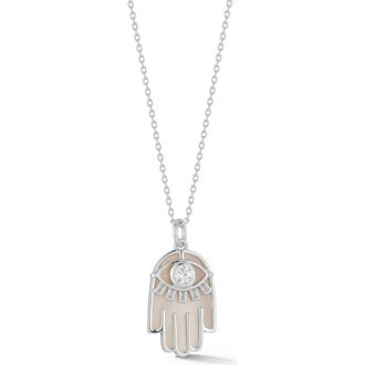 Glaze Jewelry Hamsa Pendant Necklace in Silver at Nordstrom Rack