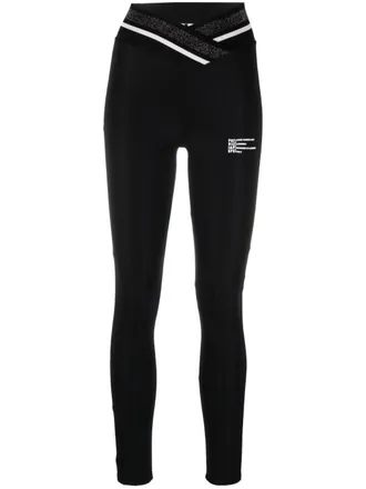 Patrizia Pepe Legging met logoband - Zwart