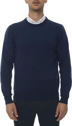 Kiton Luxueuze Kasjmier Trui - Heren - Ronde hals truien - Blauw - L - Kasjmier - Truien & Vesten