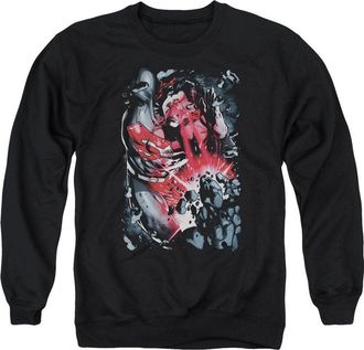 Gildan Superman Heat Blast Adult Crewneck Sweatshirt
