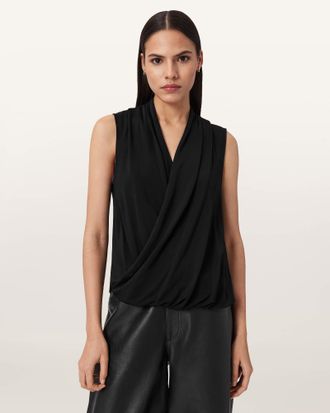 AllSaints Adaline V-Neck Wrap Top