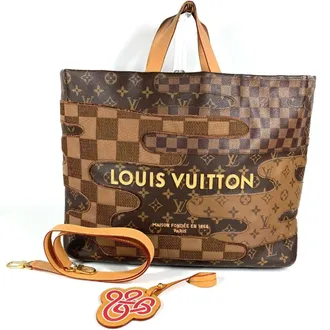 Louis Vuitton Brown Monogram Damier Canvas Handbag Shoulder Bag Tote Bag (Pre-Owned)