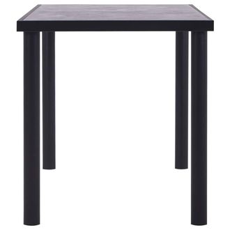 Berkfield Home Modern Dining Table Black & Concrete Grey 140x70x75 cm MDF | Size: 140 x 70 x 75 cm
