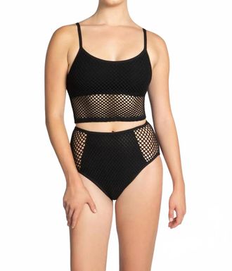 Robin Piccone Pua High-Waist Bikini Bottom In Black