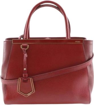 Fendi Pre-owned Petit 2Jours Leren Handtas - Dames - Vintage Handtas - Rood - ONE Size - Leer - Vintage