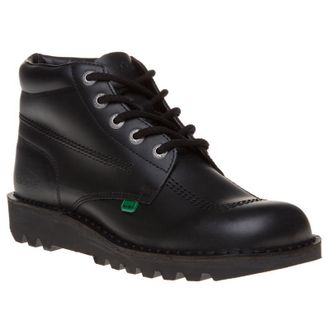 Kickers Mens Kick Hi Core Shoes - Black Leather - Size UK 10.5