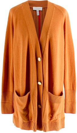 Escada Pumpkin Orange Knit Cardigan Size S
