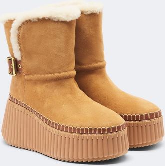 Chlo&eacute; Chlo&eacute; Nama suede platform ankle boots