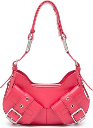 Francesco Biasia Tassen, Dames, Rood, ONE Size, Kersen/Nikkel Schoudertas