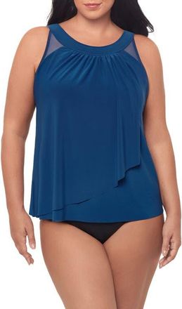 Miraclesuit Illusionists Ursula Swim Top in Twilight at Nordstrom, Size 18W