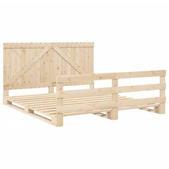 vidaXL Vidaxl - Estructura De Cama Con Cabecero Madera Maciza De Pino 200x200cm