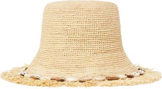 Alanui Beige Embellished Bucket Hat